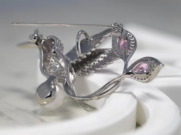 Hummingbird Brooch - Pink Variation
