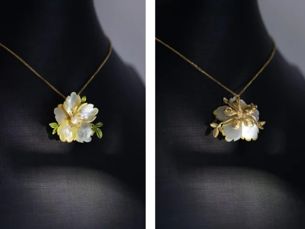 Classic Petals & Pearl Brooch