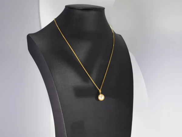 Golden South Sea Pearl (~12mm) & Diamond Statement Necklace
