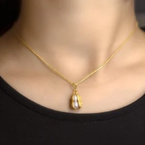 Natural Freshwater Pearl Peanut Necklace