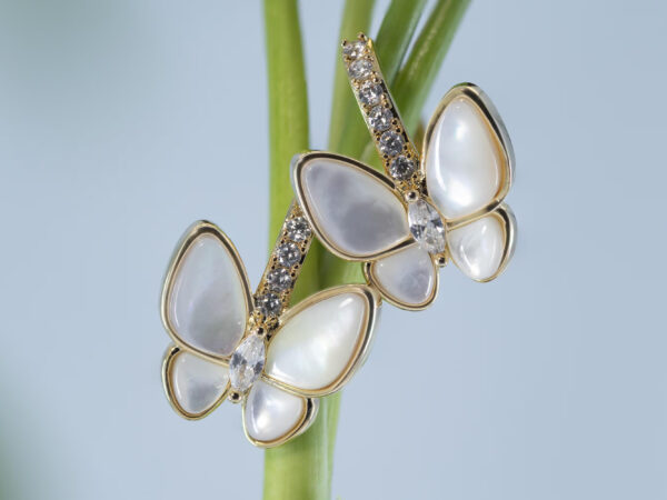 Mother of Pearl Butterfly Earrings