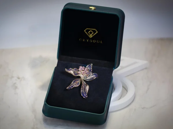 Bauhinia Orchid Lily Brooch