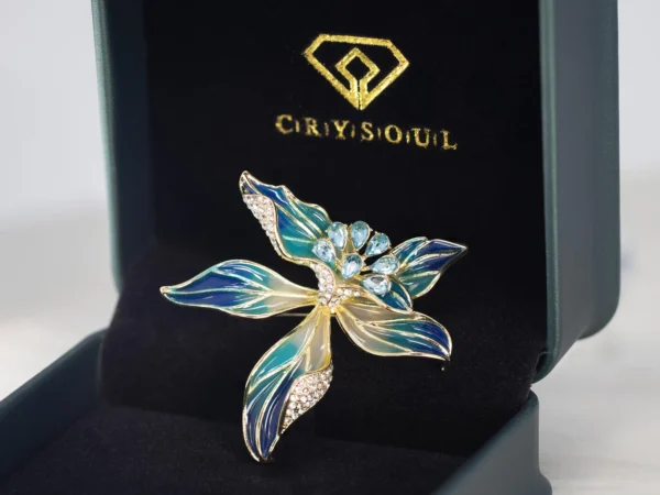Bauhinia Orchid Lily Brooch