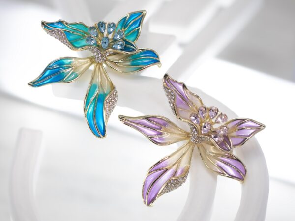 Bauhinia Orchid Lily Brooch